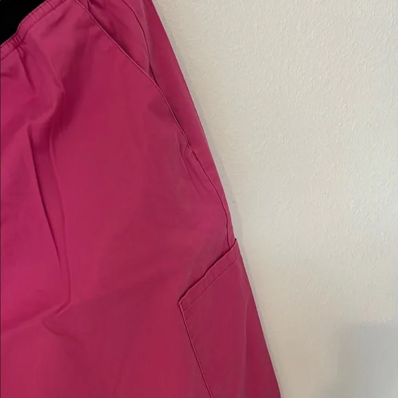 Pink Scrub Set with Black Accents - Picture 4 of 5